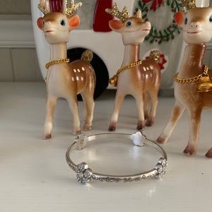 Brighton Le Vie silver bangle bracelet floral